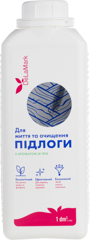 Засіб DELAMARK М'ята для миття та очищення підлоги, 1 л